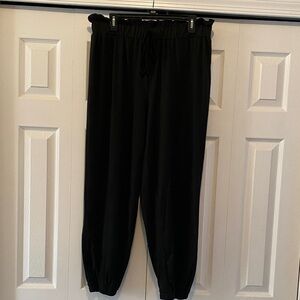 Black Joggers Elastic Cuff